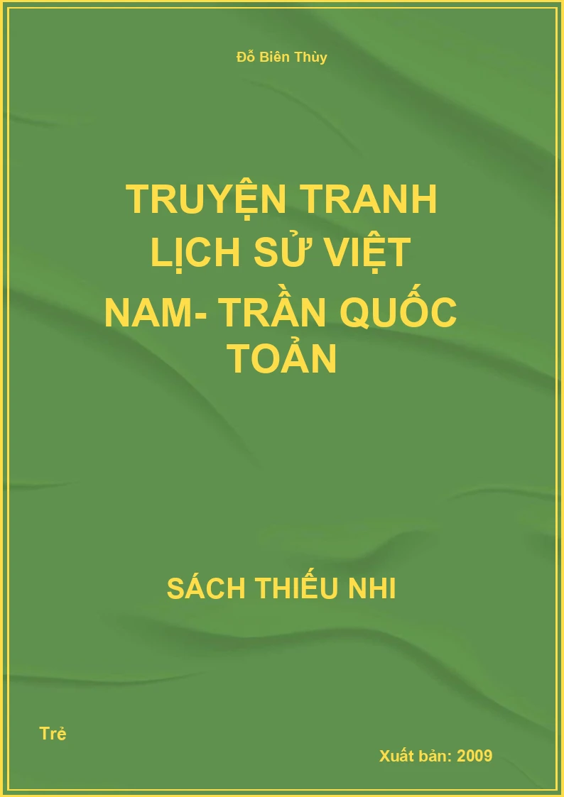 Truyện tranh Lịch Sử Việt Nam- Trần Quốc Toản