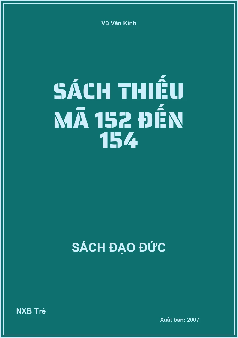 Sách thiếu mã 152 đến 154