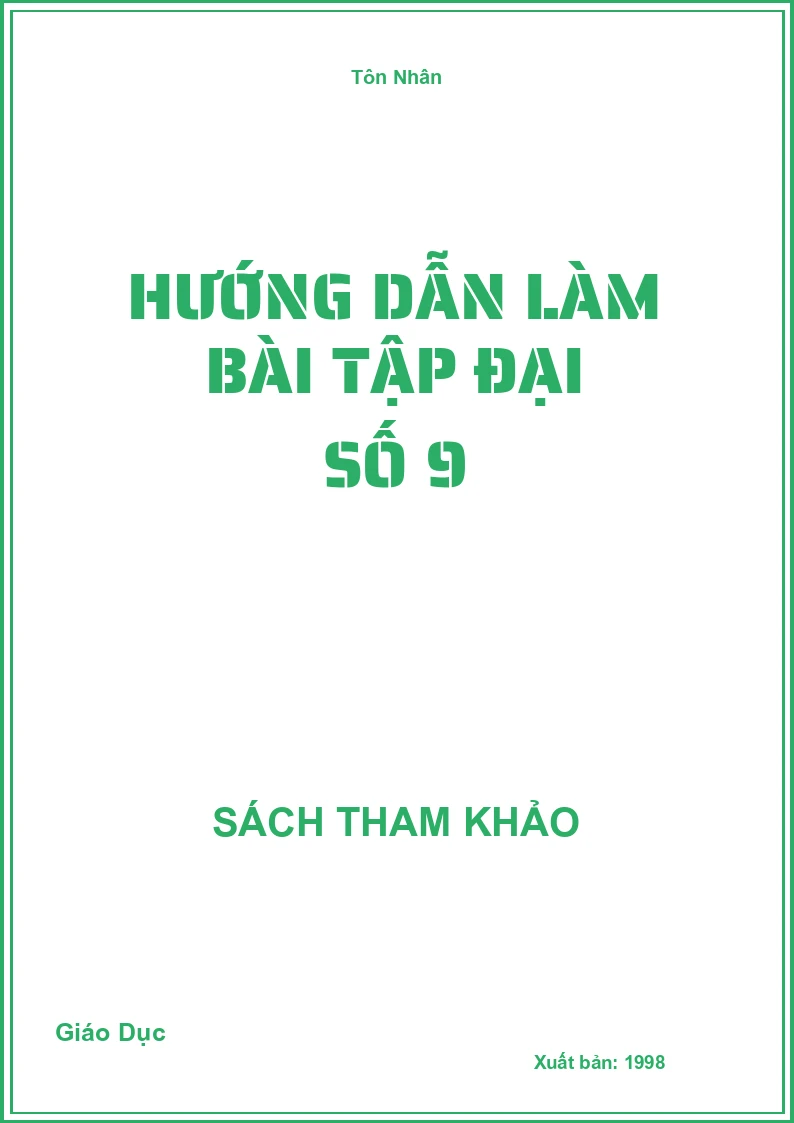 Hướng dẫn làm bài tập đại số 9