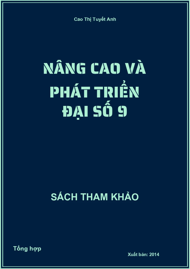 Nâng cao và phát triển đại số 9