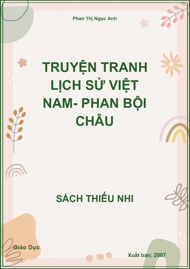 Truyện tranh Lịch Sử Việt Nam- Phan Bội Châu