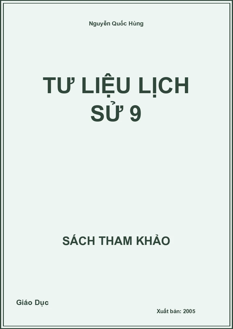 Tư liệu Lịch Sử 9