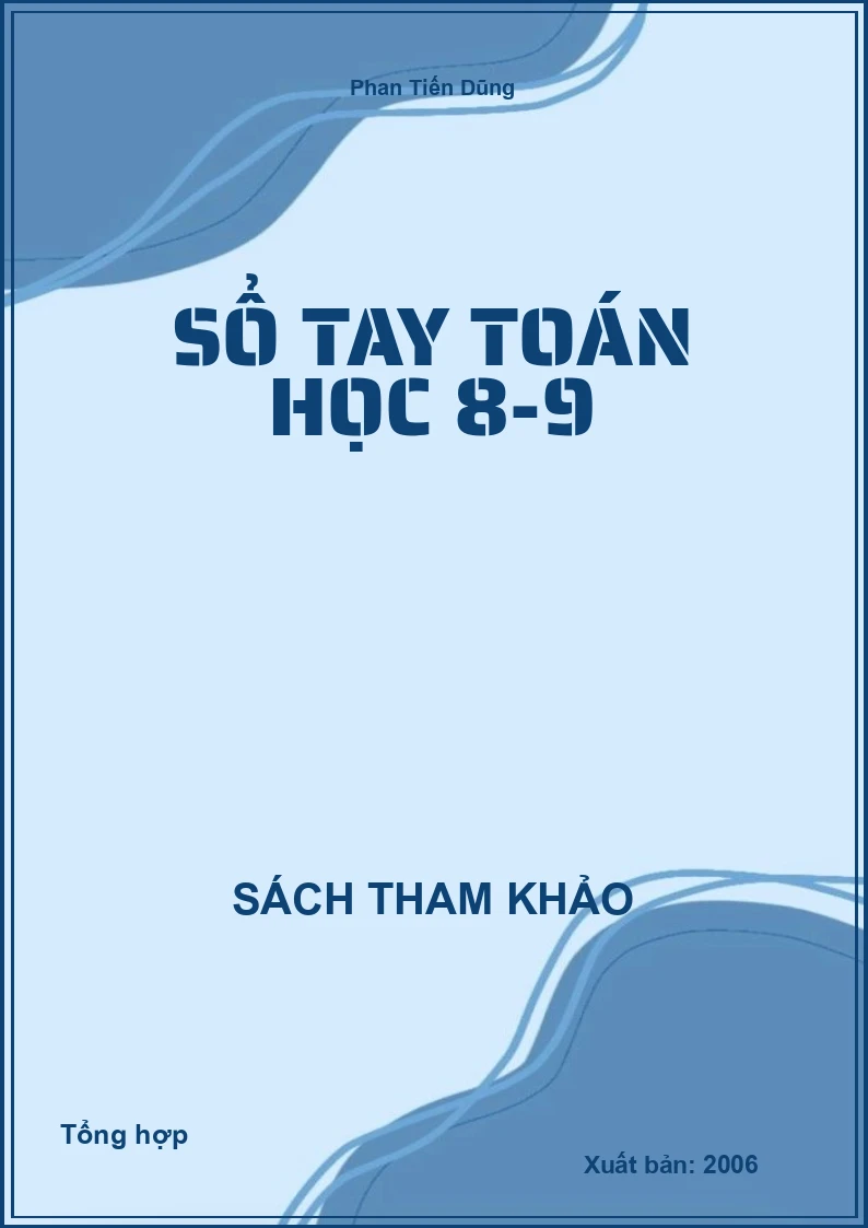 Sổ tay Toán học 8-9
