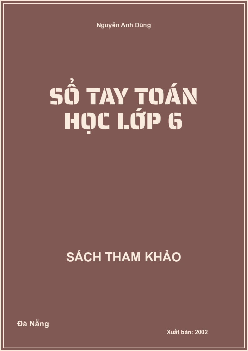 Sổ tay Toán học lớp 6