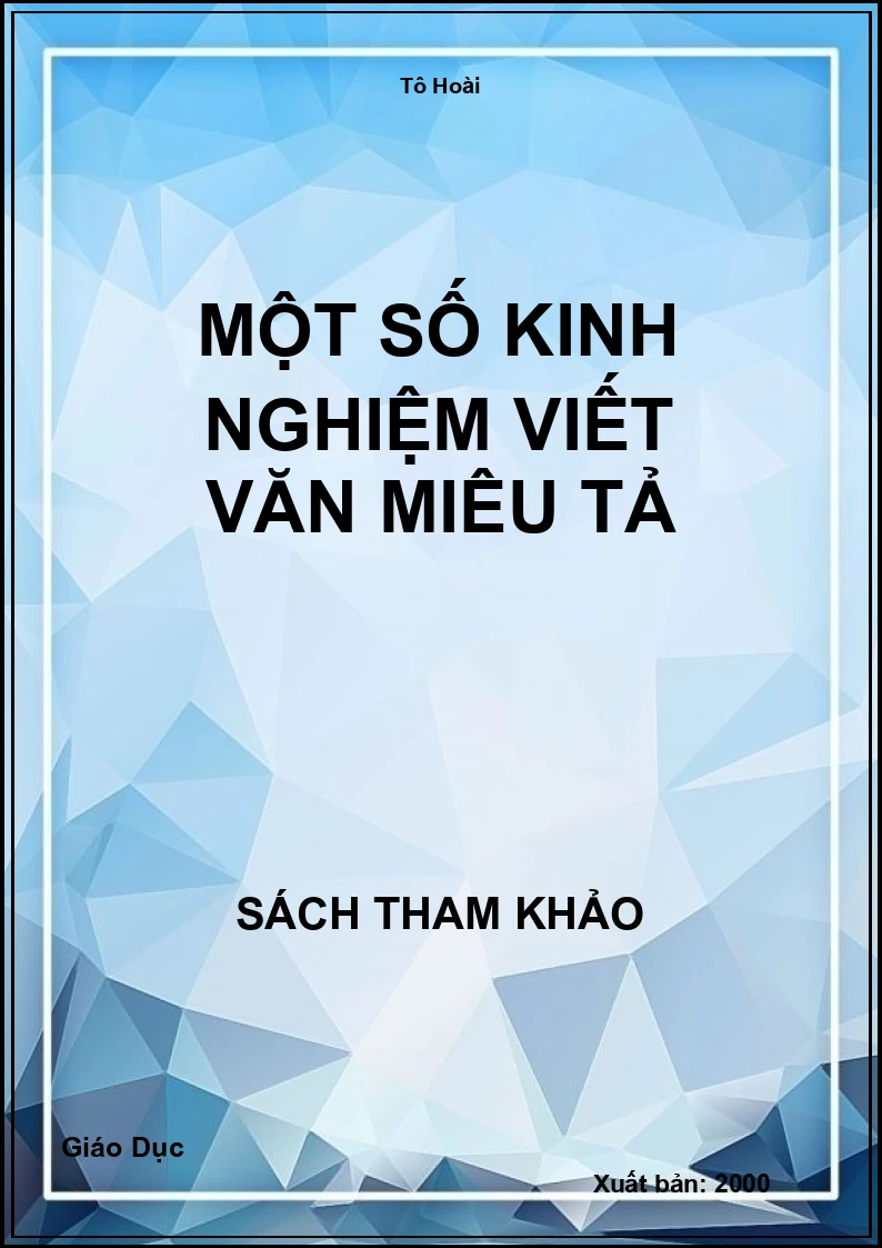 Một số kinh nghiệm viết văn miêu tả