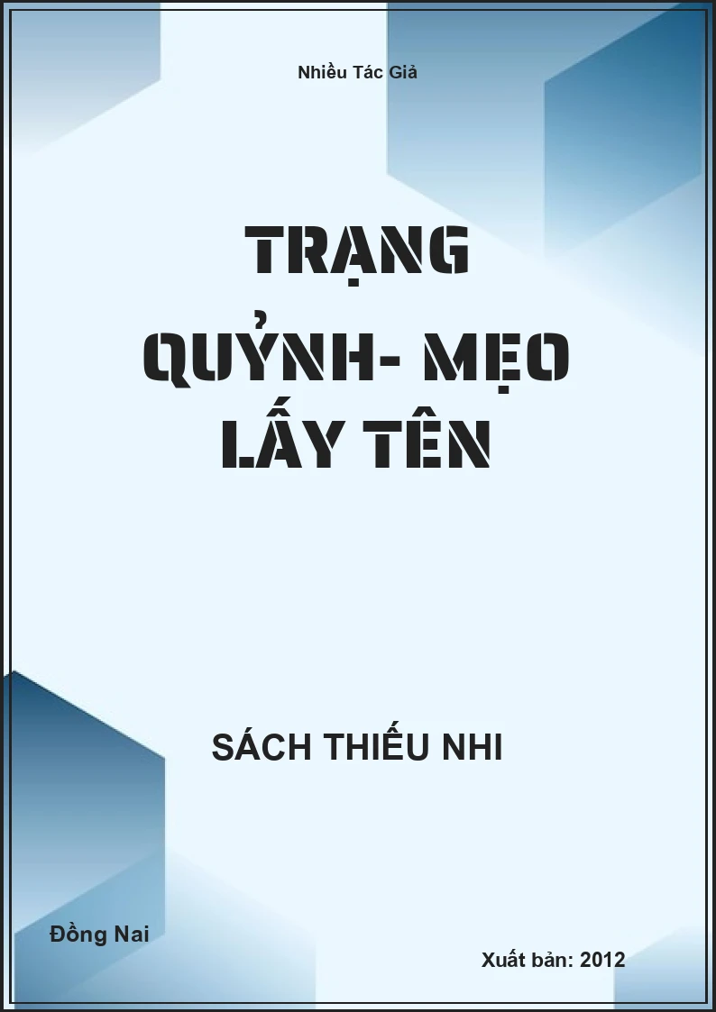 Trạng Quỷnh- Mẹo lấy tên