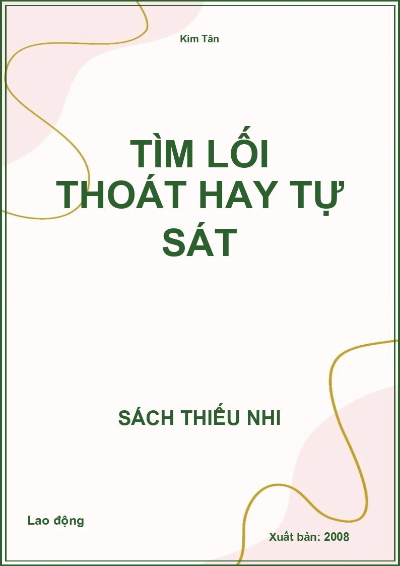 Tìm lối thoát hay tự sát