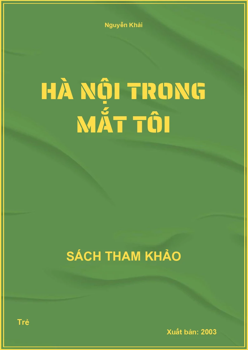 Hà Nội trong mắt tôi