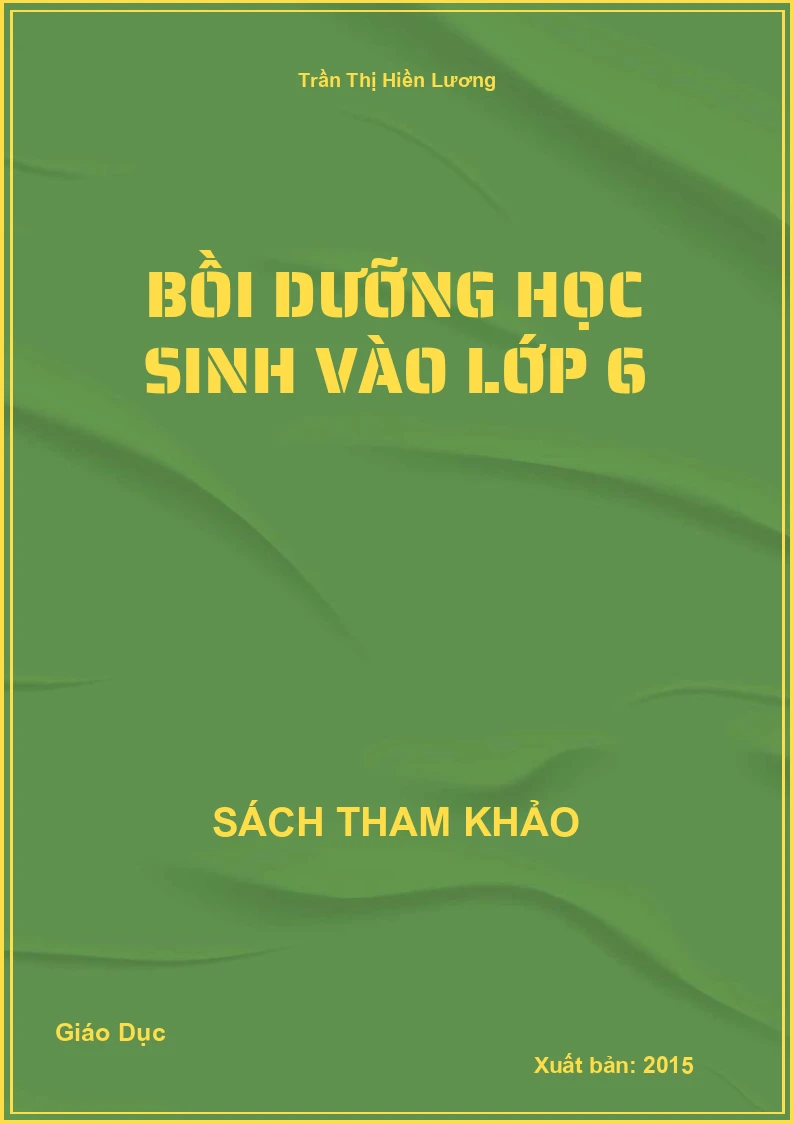 Bồi dưỡng học sinh vào lớp 6