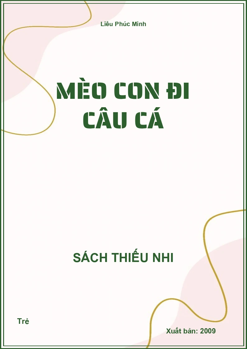 Mèo con đi câu cá