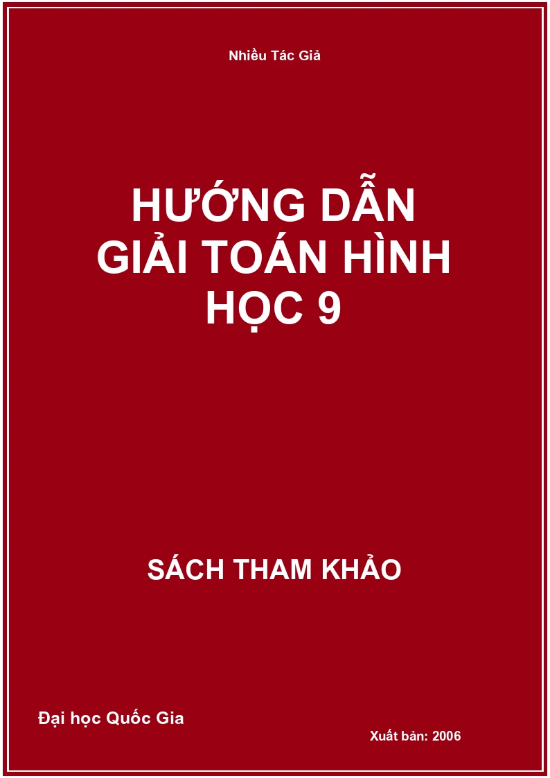 Hướng dẫn Giải Toán hình học 9