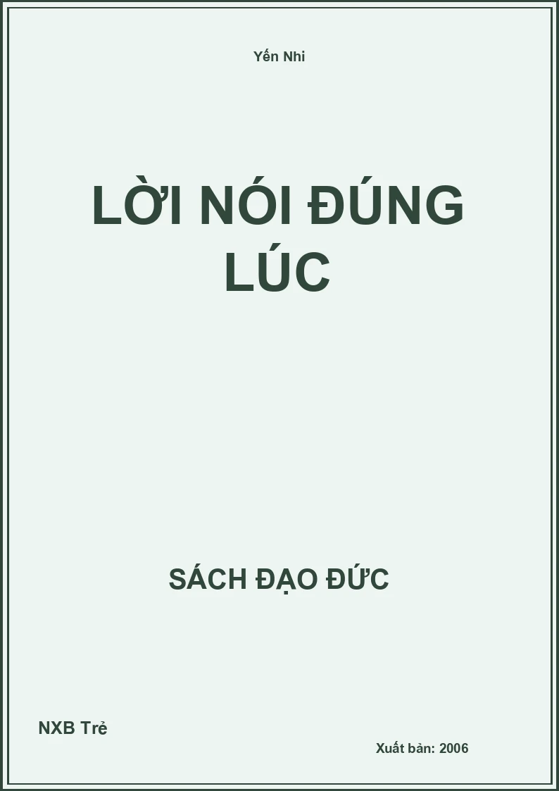 Lời nói đúng lúc