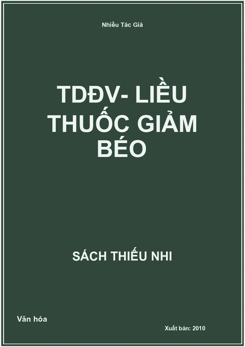 TDĐV- Liều thuốc giảm béo