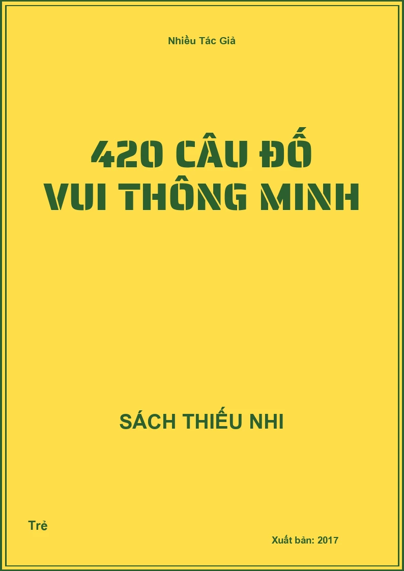 420 câu đố vui thông minh