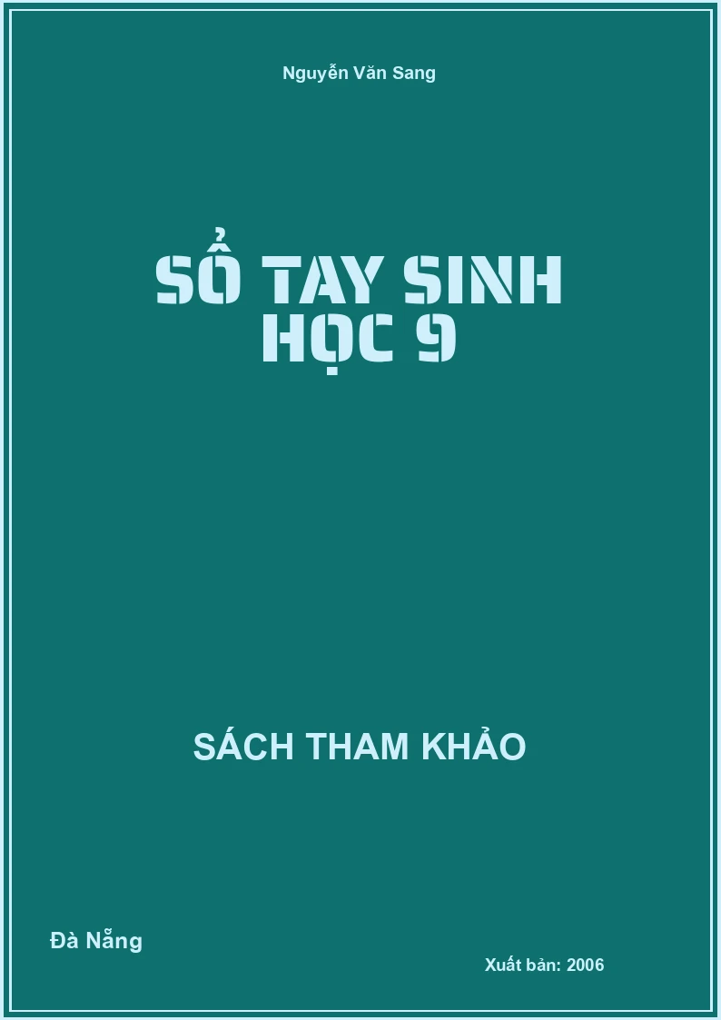 Sổ tay Sinh học 9