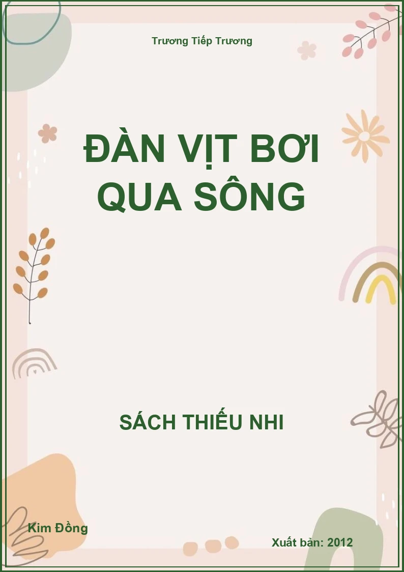 Đàn vịt bơi qua sông