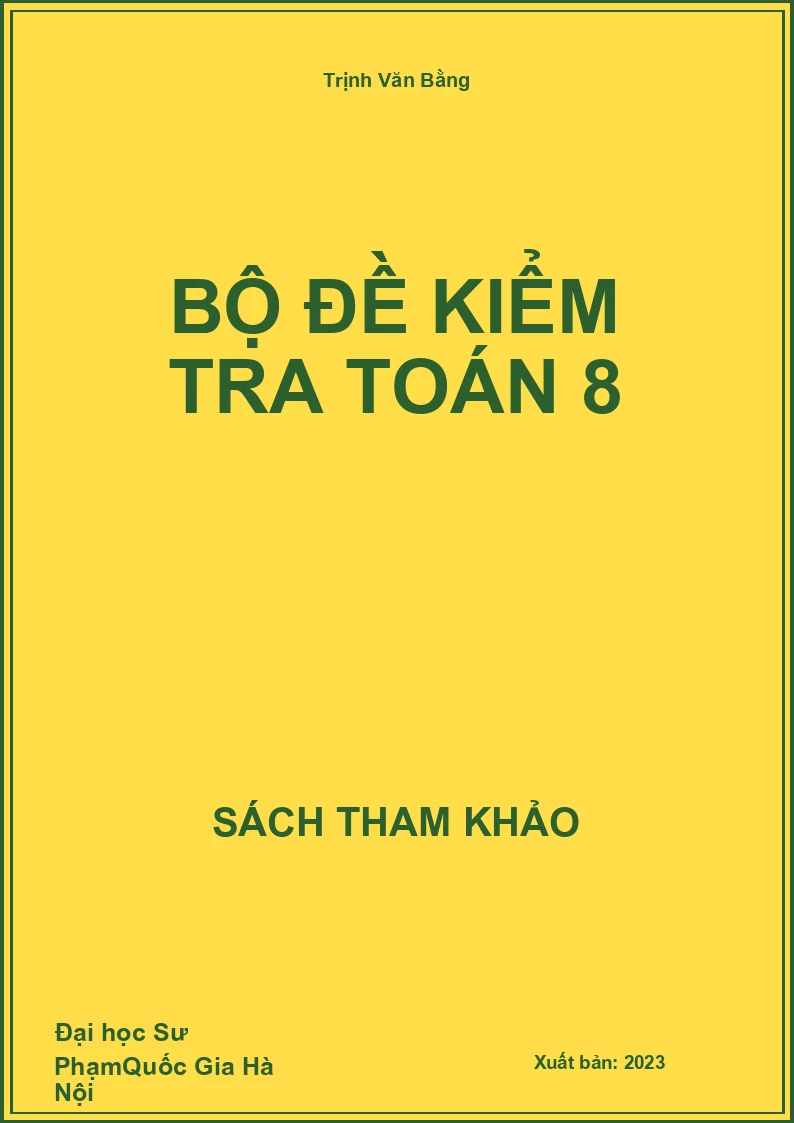 Bộ đề kiểm tra Toán 8