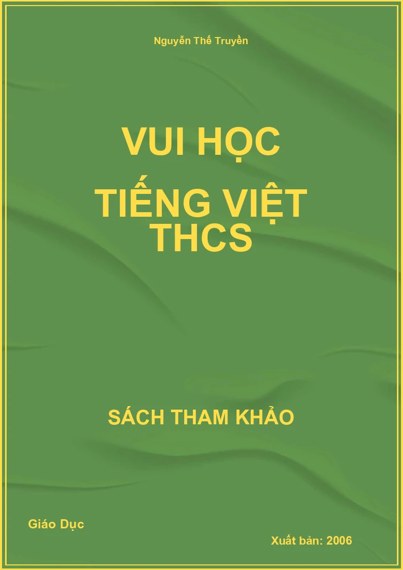 Vui học tiếng việt THCS