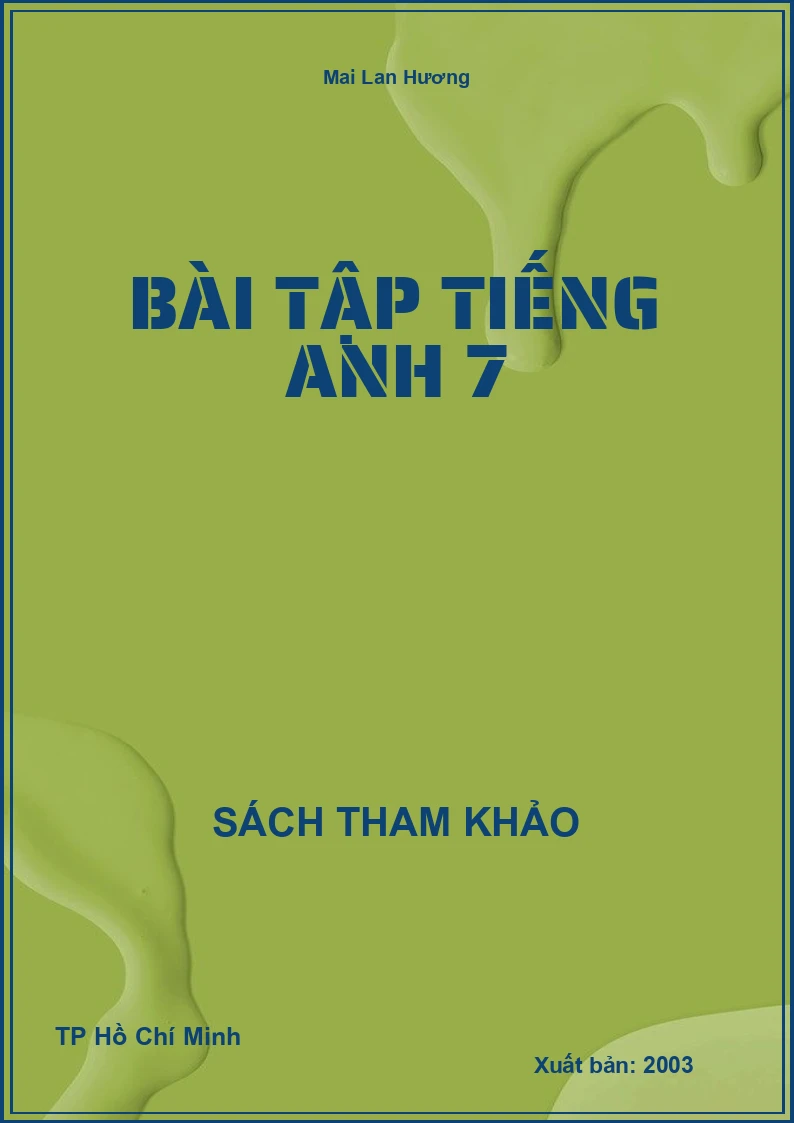 Bài tập Tiếng Anh 7