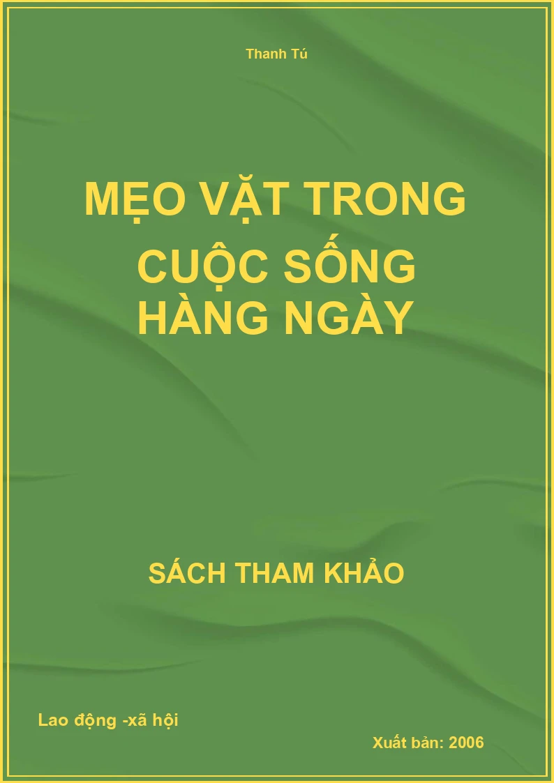 Mẹo vặt trong cuộc sống hàng ngày