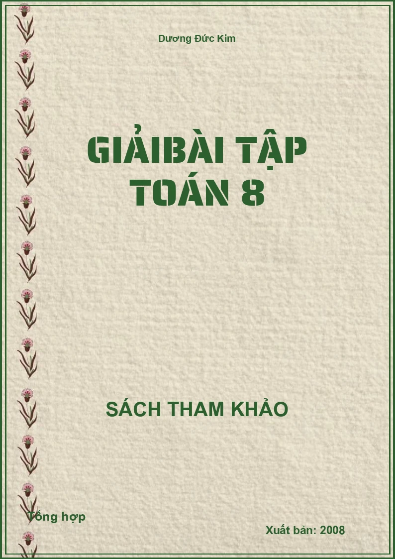 Giải bài tập Toán 8