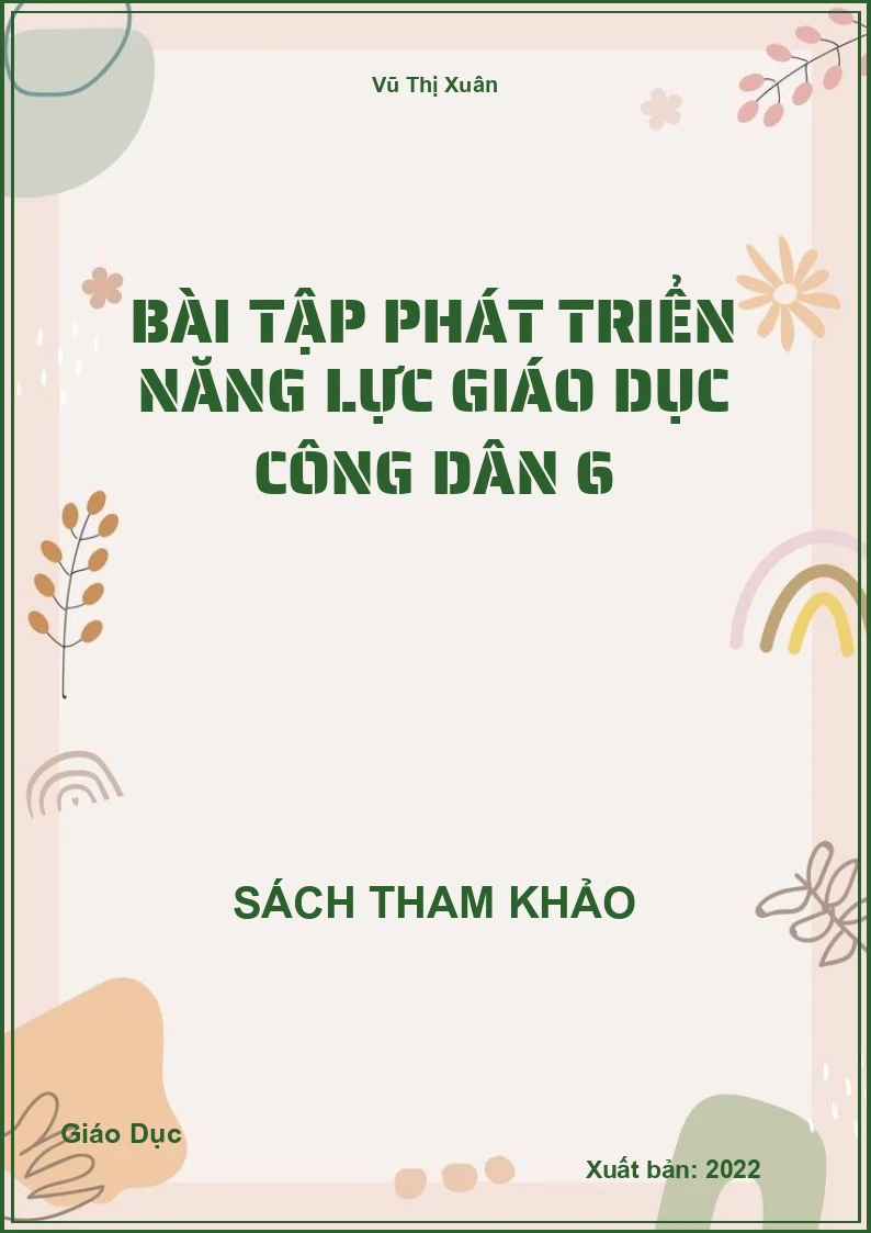 Bài tập phát triển năng lực Giáo dục công dân 6