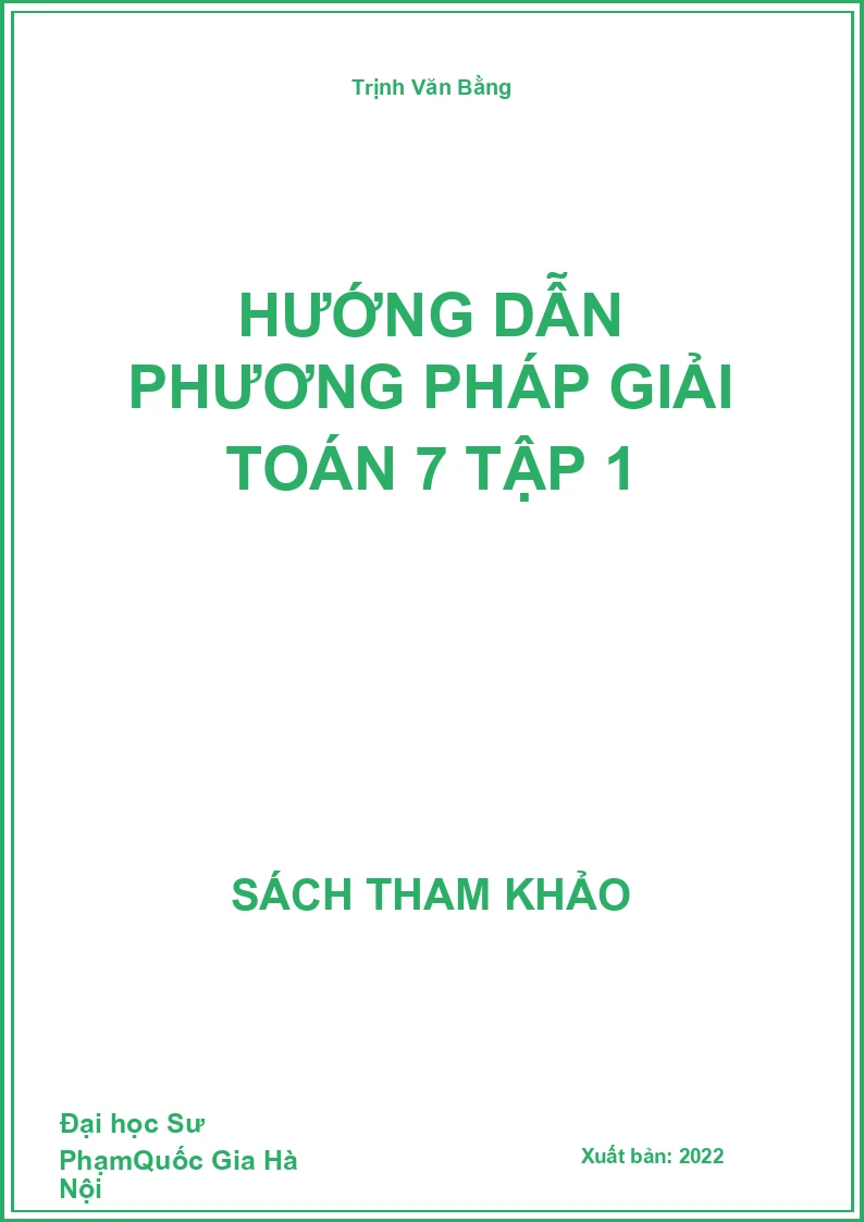 Hướng dẫn phương pháp giải Toán 7 tập 1
