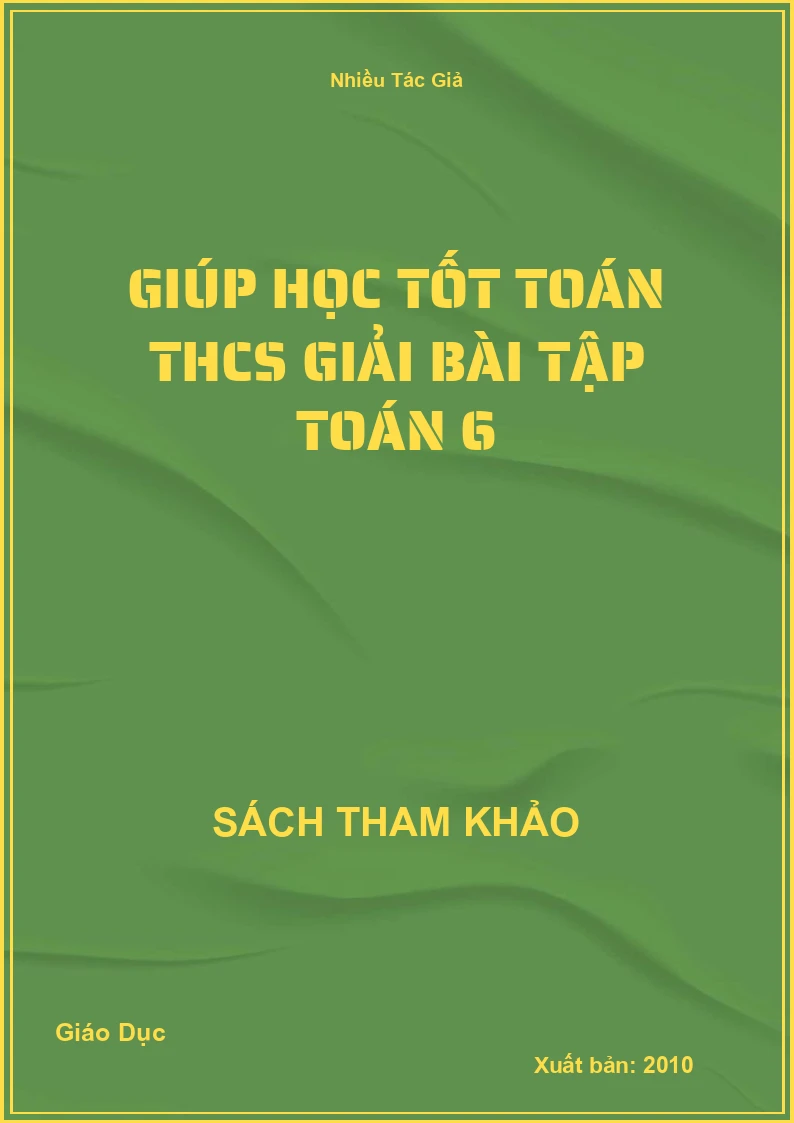 Giúp học tốt Toán THCS Giải bài tập Toán 6