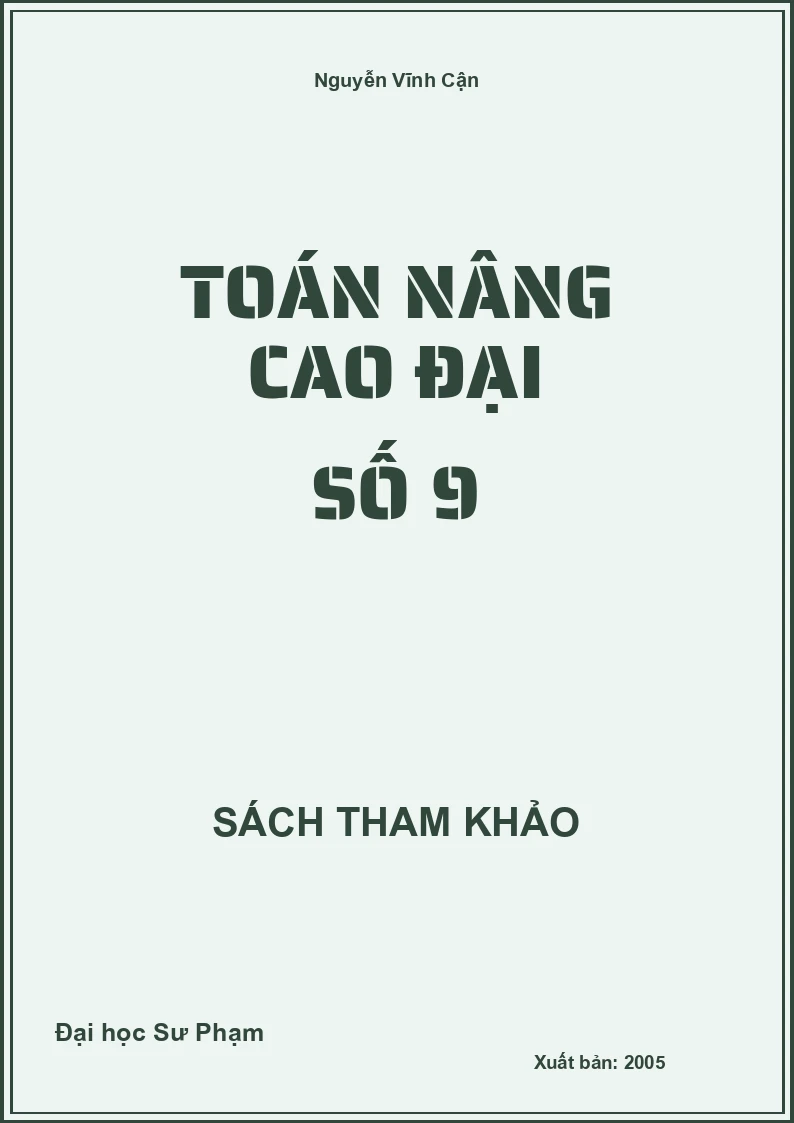 Toán nâng cao Đại số 9