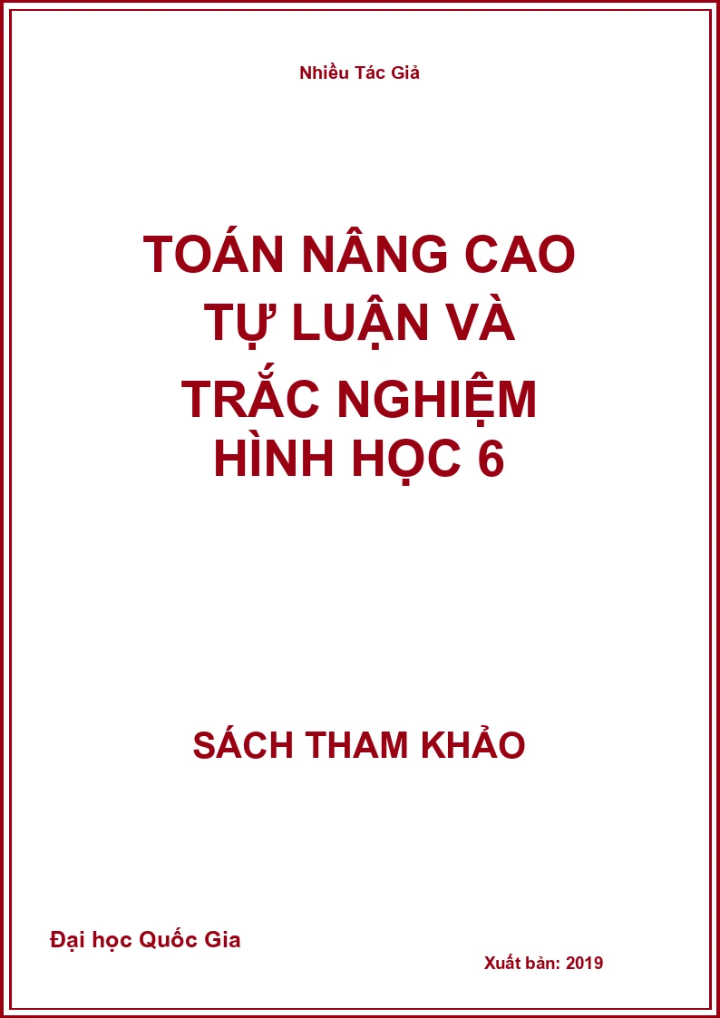 Toán nâng cao tự luận và trắc nghiệm hình học 6