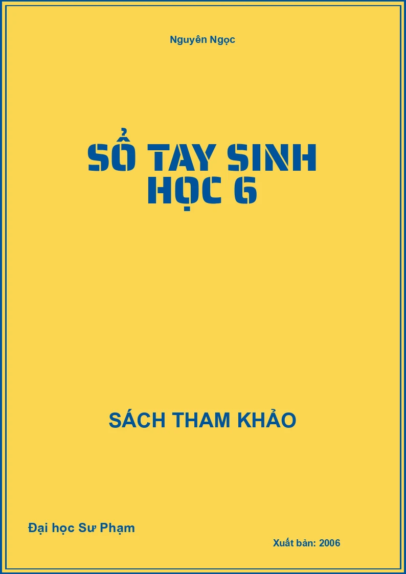 Sổ tay Sinh học 6
