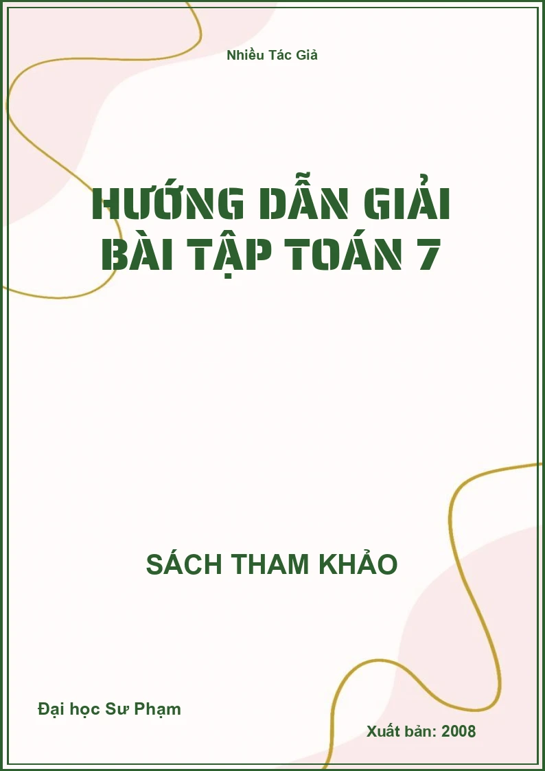 Hướng dẫn Giải bài tập Toán 7