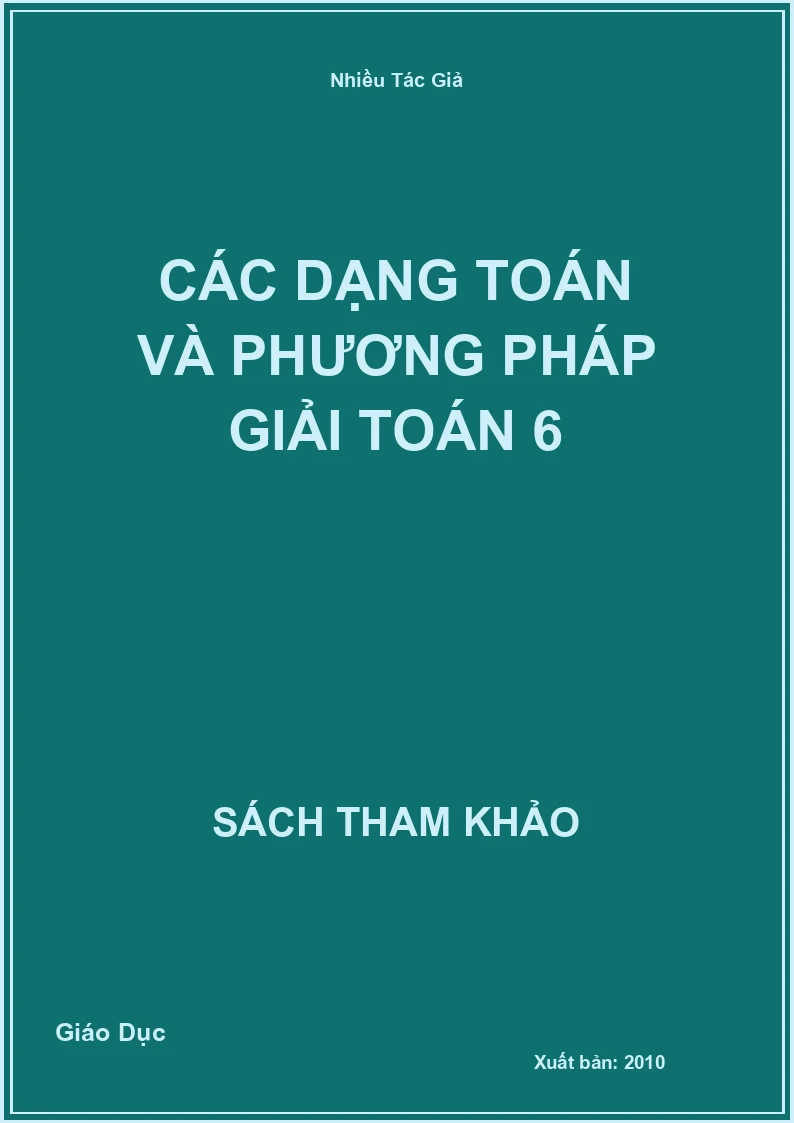 Các dạng Toán và phương Pháp Giải Toán 6