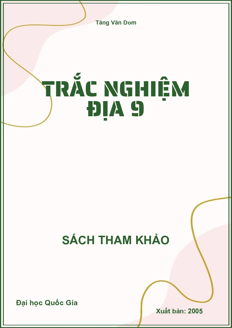 Trắc nghiệm địa 9