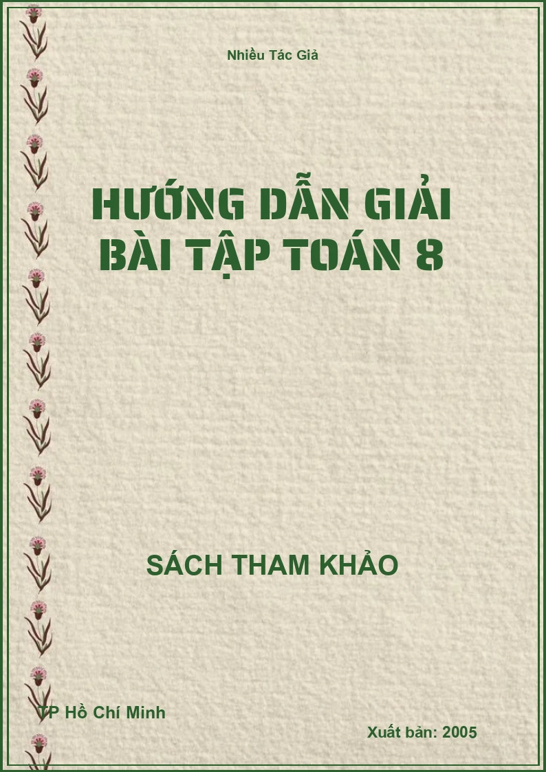 Hướng dẫn Giải bài tập Toán 8
