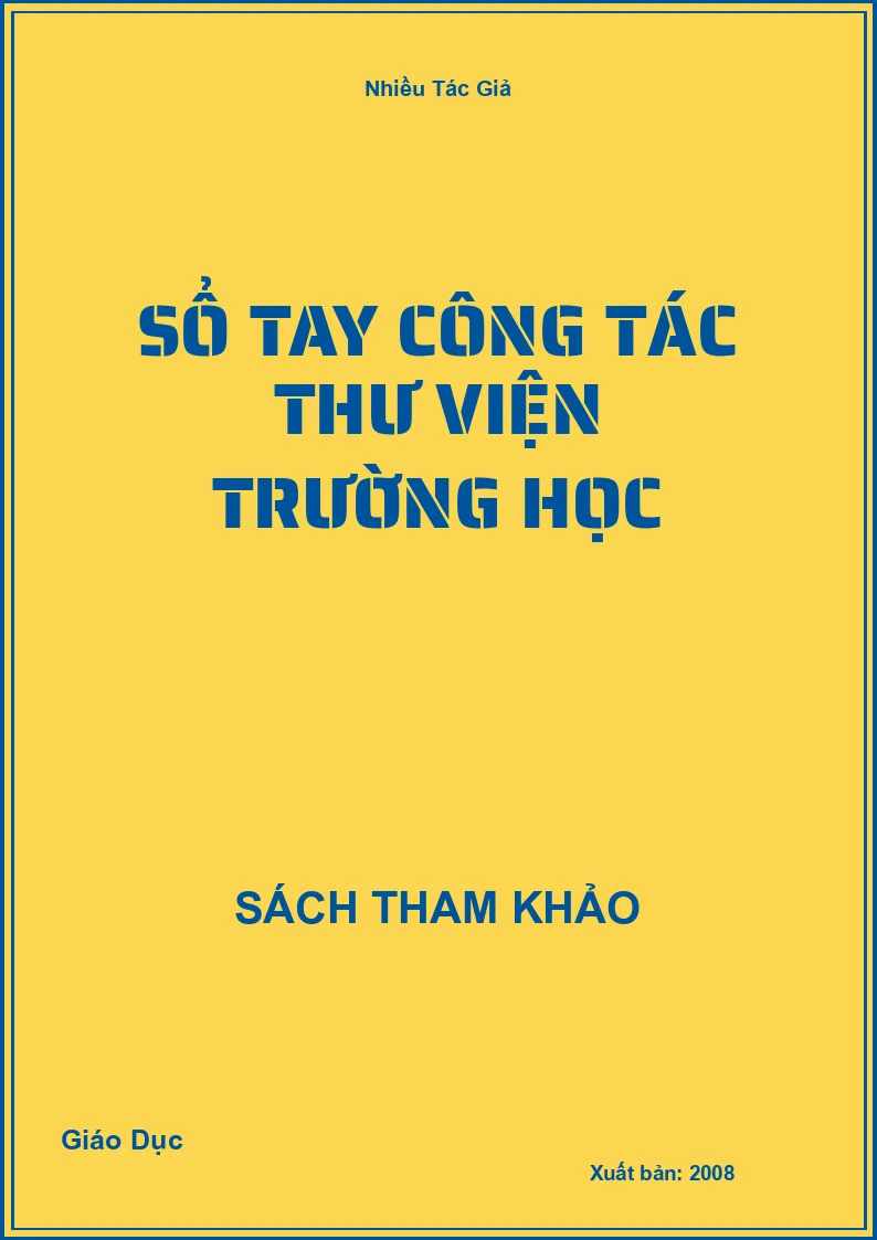 Sổ tay công tác thư viện trường học