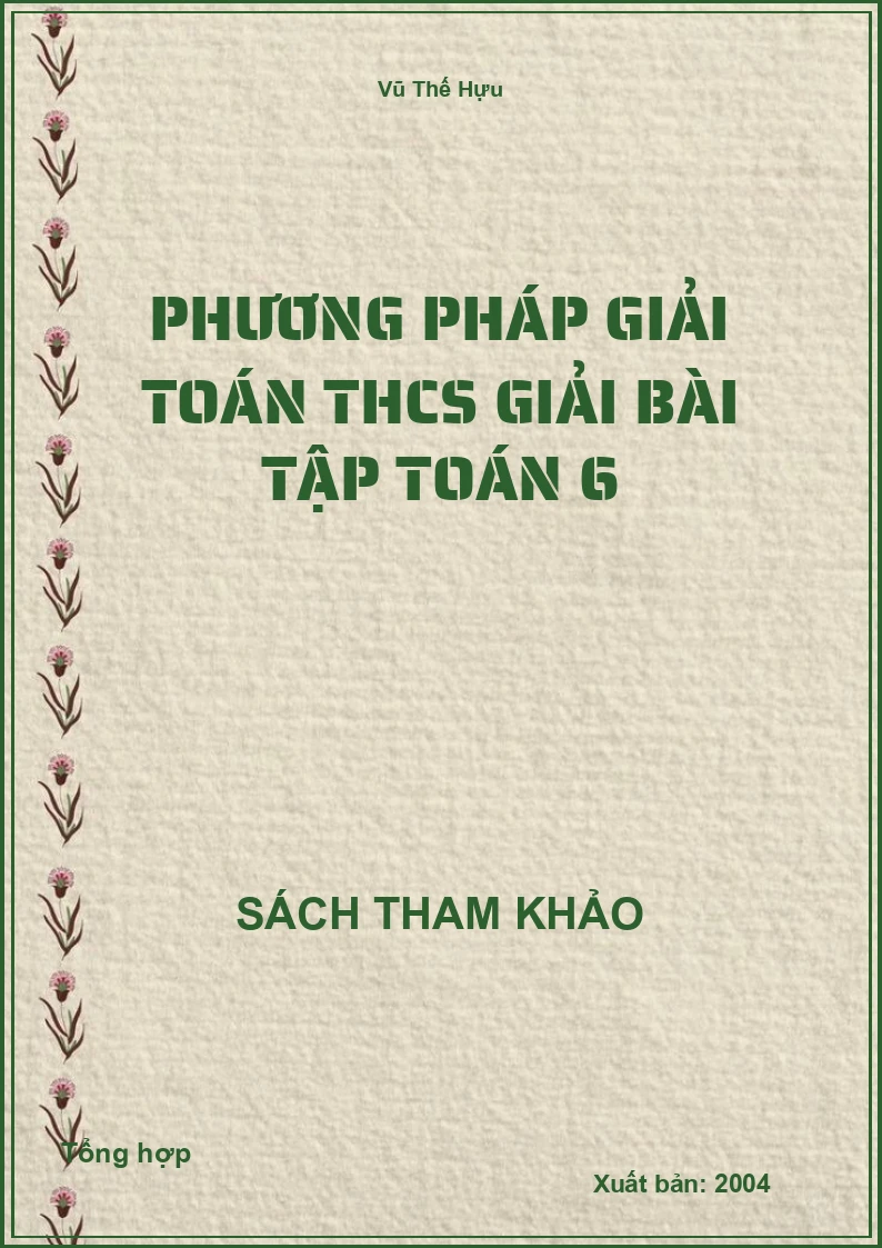Phương Pháp Giải Toán THCS Giải bài tập Toán 6