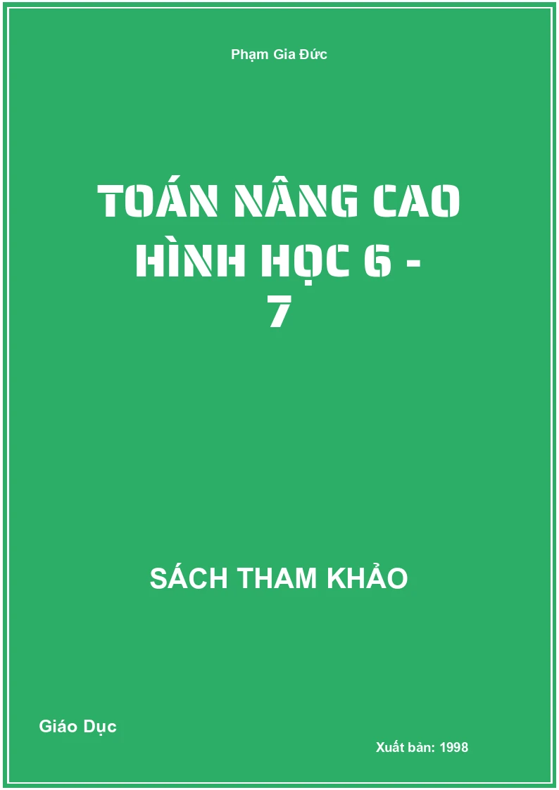 Toán nâng cao hình học 6 - 7