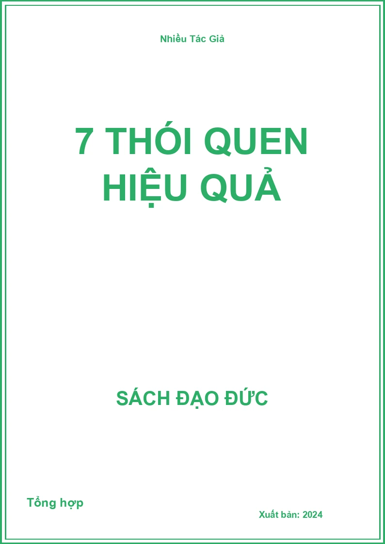 7 thói quen hiệu quả