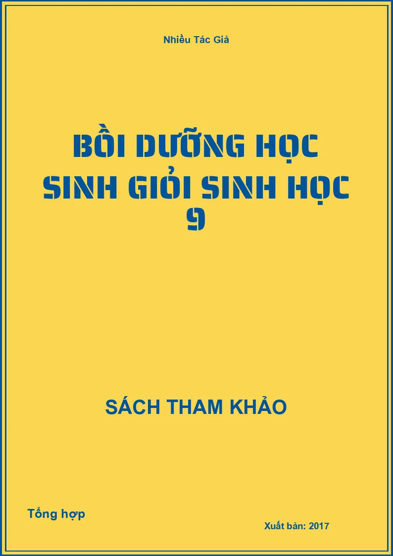 Bồi dưỡng học sinh giỏi Sinh học 9