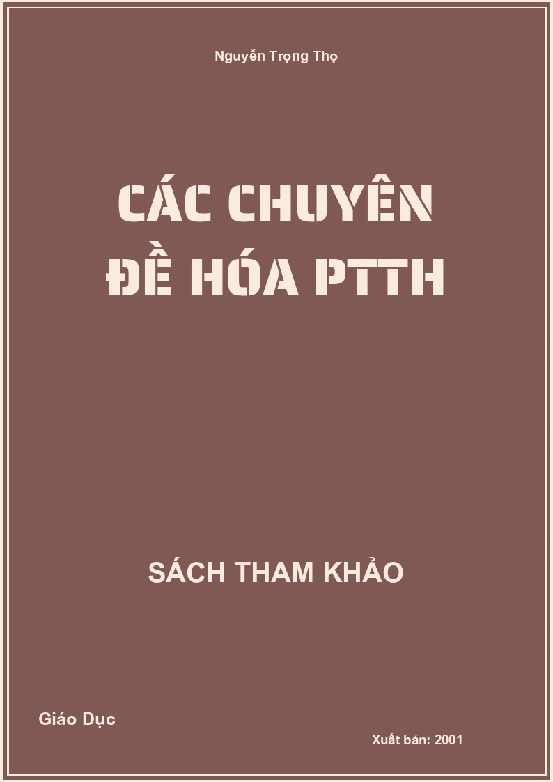 Các chuyên đề hóa PTTH