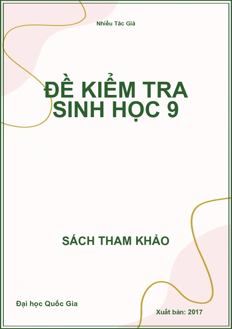 Đề kiểm tra Sinh học 9