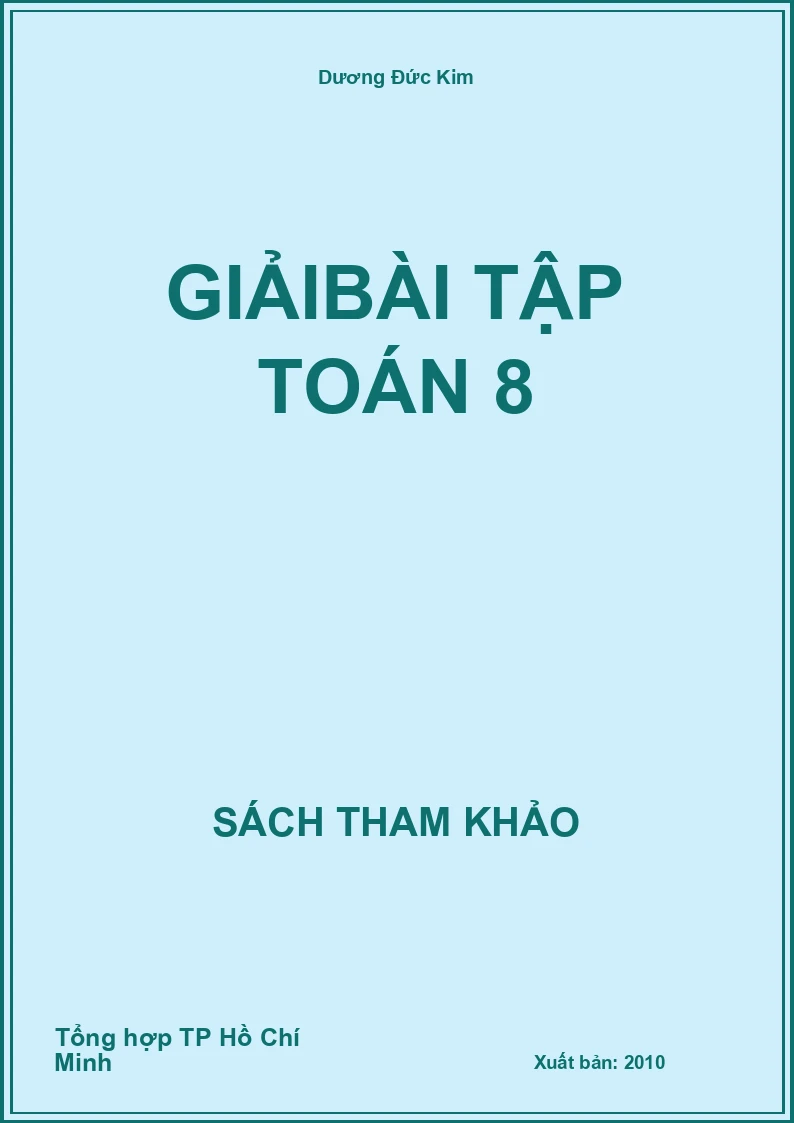 Giải bài tập Toán 8