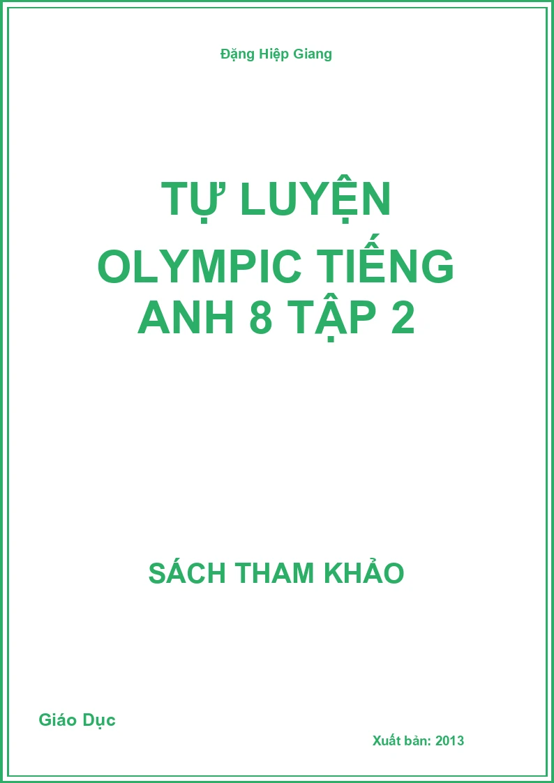 Tự luyện olympic Tiếng Anh 8 tập 2