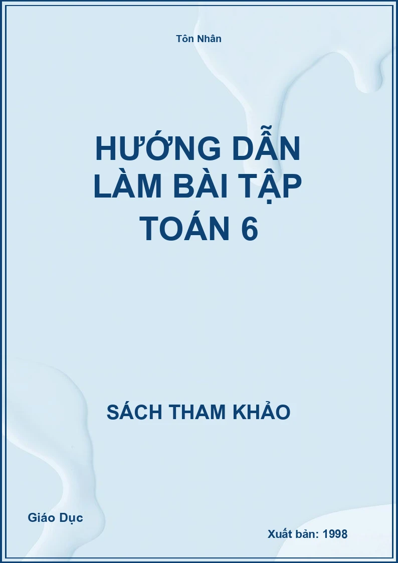 Hướng dẫn làm bài tập Toán 6