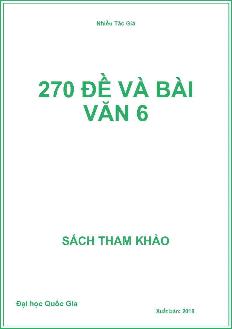 270 đề và bài văn 6