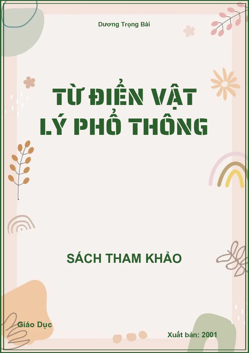 Từ điển Vật Lý phổ thông