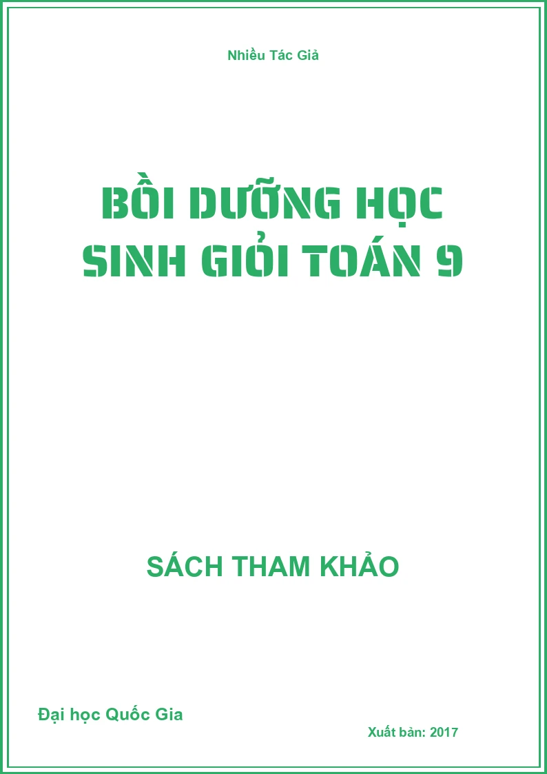 Bồi dưỡng học sinh giỏi Toán 9
