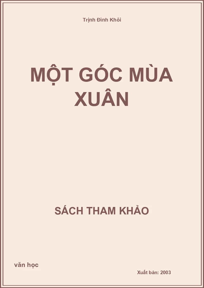 Một góc mùa xuân