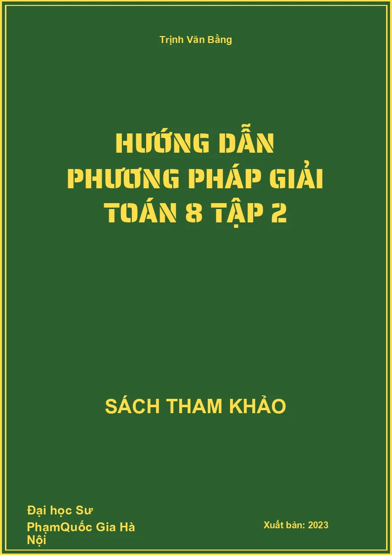 Hướng dẫn phương pháp giải Toán 8 tập 2